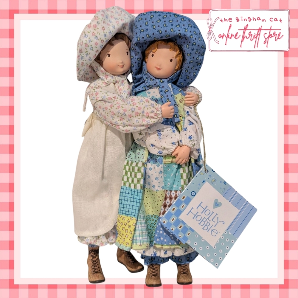 nwt || holly hobbie american greetings "friends forever" pair of resin figures